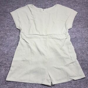 Cupshe Women's Green XL Textured Wide Leg Jumpsuit‎ Belted Romper Casual Summer